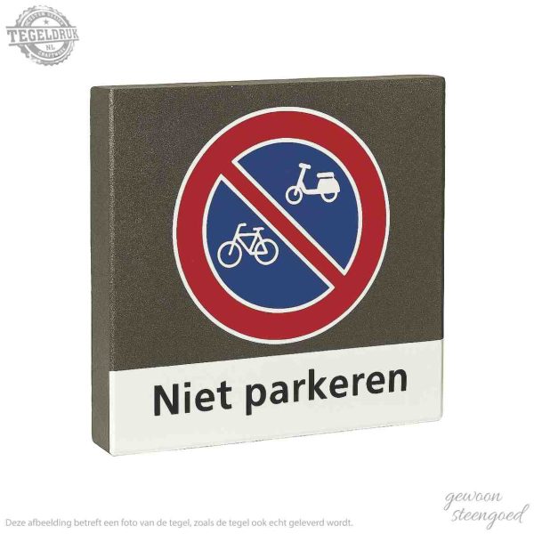 Symbooltegel | Geen (brom)fietsen plaatsen [E03] - NP
