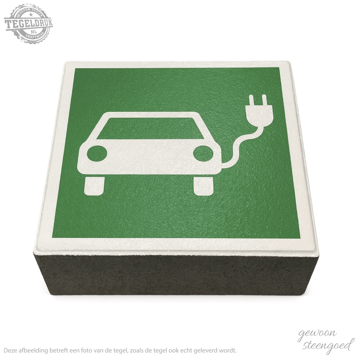 Symbooltegel | Elektrisch parkeren auto+stekker