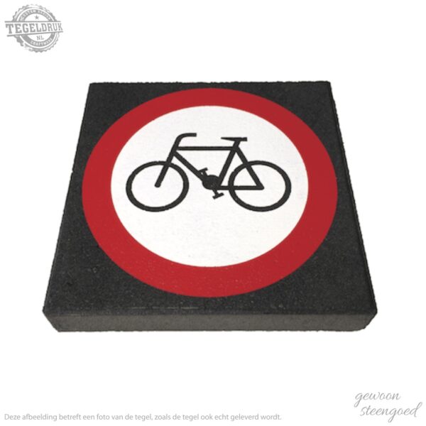 Symbooltegel | Fietsen verboden [C14]