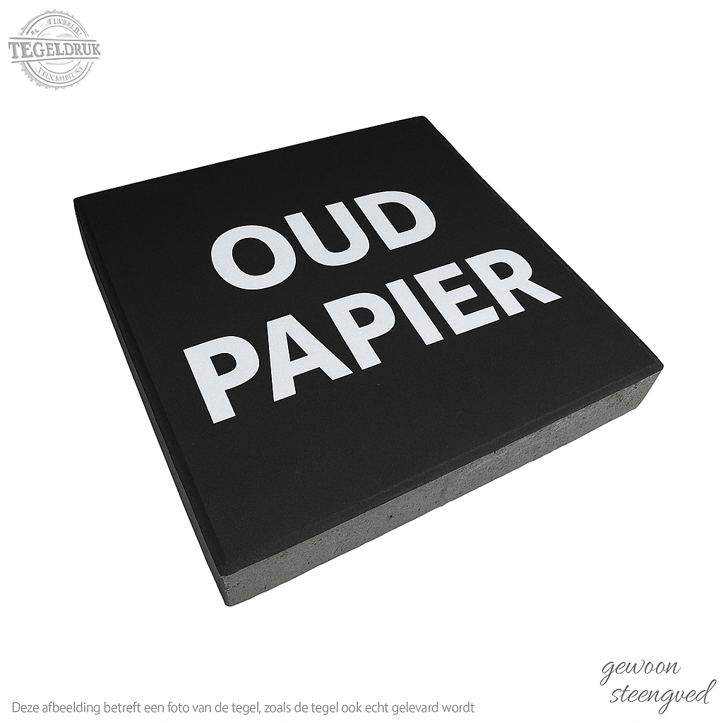 Symbooltegel | Oud papier z/w
